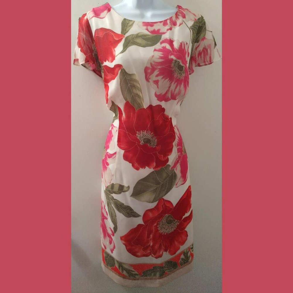 John Roberts - Floral Backless Midi Dress